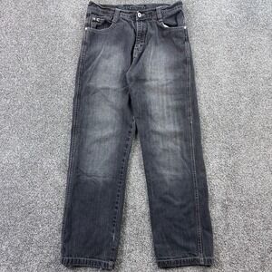 Vintage Y2K SouthPole Jeans Boys Kids 20 Black Faded Baggy Wide Leg Denim‎